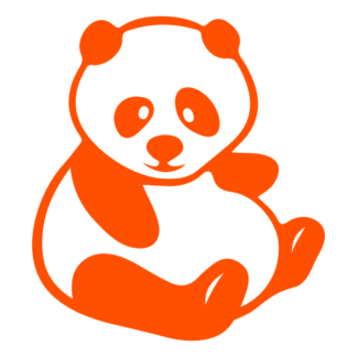 Fat Panda Decal (Orange)